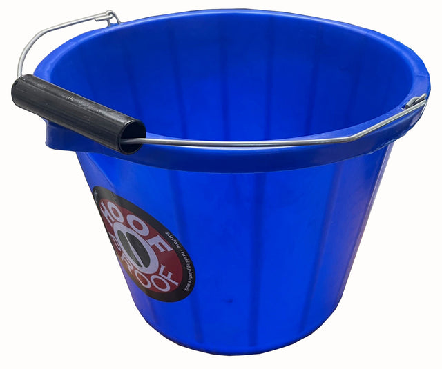 Hoof Proof Bucket - 15 Litre, Blue with Handle