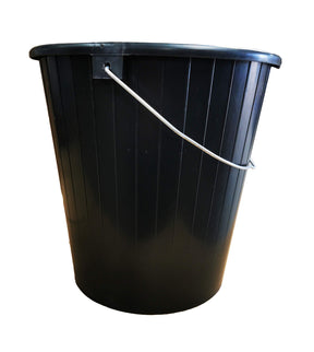 Bucket - 5 Litre, Black with Handle