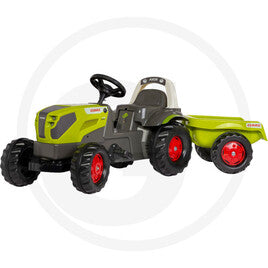rolly toys CLAAS AXOS 240 pedal tractor with trailer