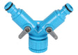 Y Hose Connector with Shut-Off and Swivel