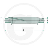 GRANIT Sleeve – I M36 x 3 mm, L 500 mm – dimension diagram