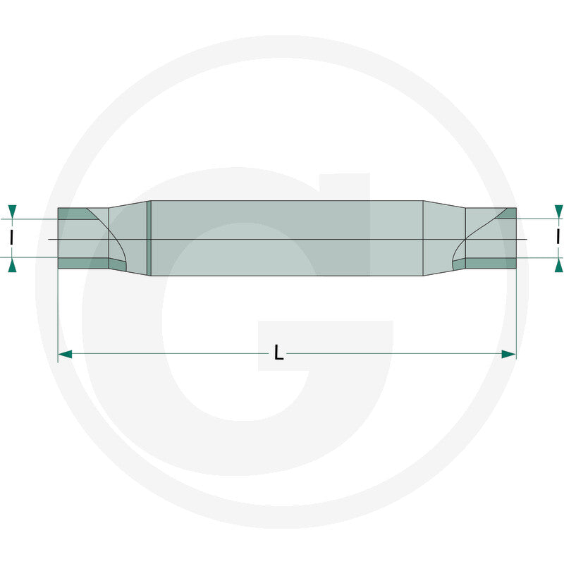 GRANIT Sleeve – I M36 x 3 mm, L 580 mm – dimension diagram