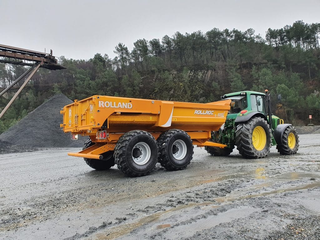 Rolland Rollroc Compact Dump Trailers – manufacturer range photograph; options shown may vary
