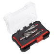 Sealey Spiral Flute HSS 4341 Step Drill Bit Set 3pc