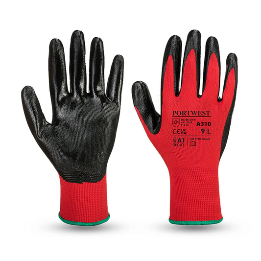 Portwest A310 Flexo Grip Nitrile Gloves - Large - X Large