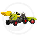 CLAAS AXOS 240 pedal tractor with front loader and trailer