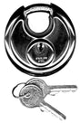 Padlock c/w 2 Keys Stainless Steel Round