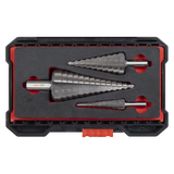 Sealey Straight Flute HSS 4341 Step Drill Bit Set 3pc additional view