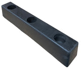 Triple Rubber Trailer Buffer Pad – 300 x 50 x 50mm – 3 Hole M10