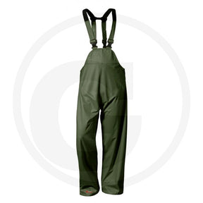 PU Waterproof Bib & Brace Trousers – Olive