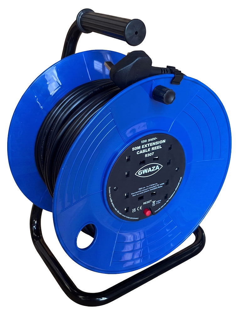 Extension Reel 4Way Open Cable 50m 240V-13A