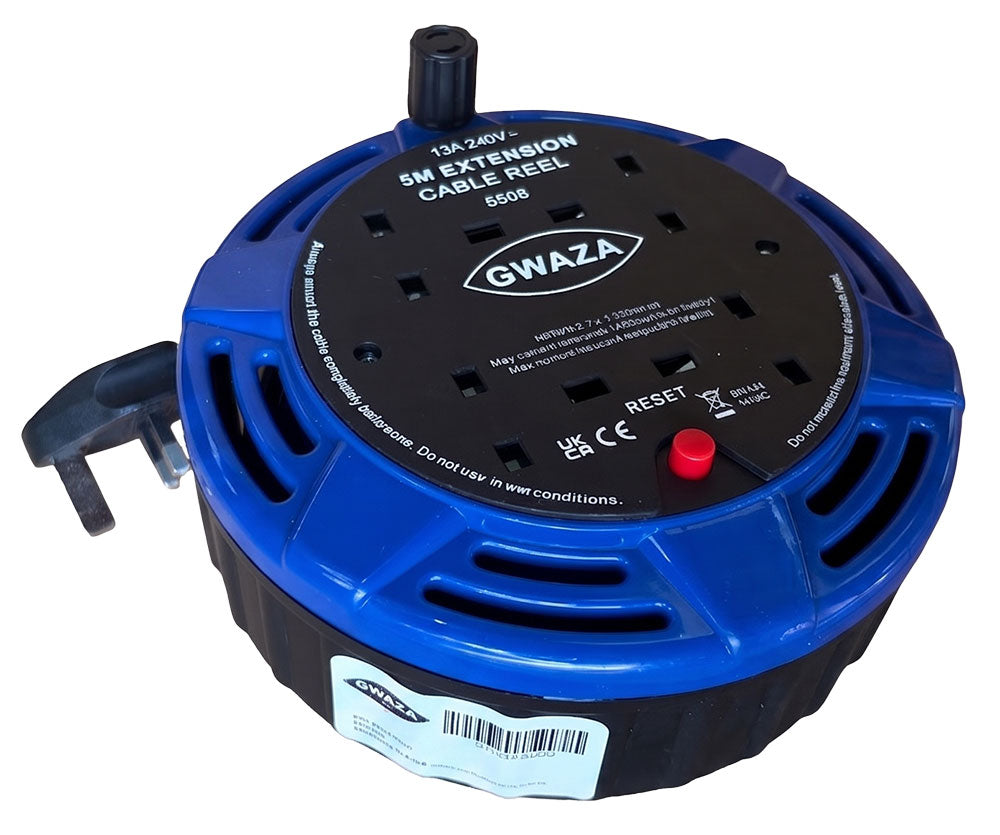 Extension Reel 4Way 5m Thermal Cut Off 240V-13A