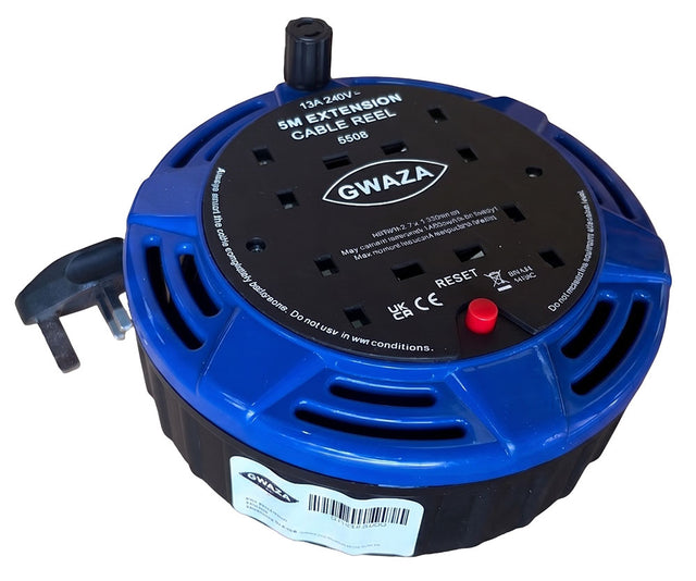 Extension Reel 4Way 5m Thermal Cut Off 240V-13A