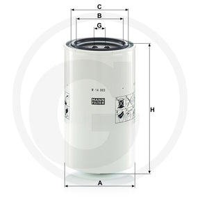 MANN FILTER W14003 Hydraulic Oil Filter
