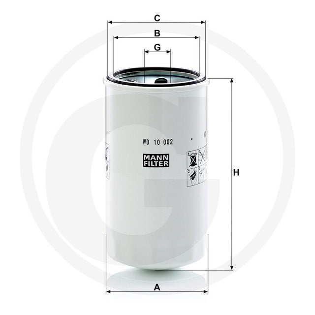 MANN FILTER WD10002 Hydraulic Oil Filter