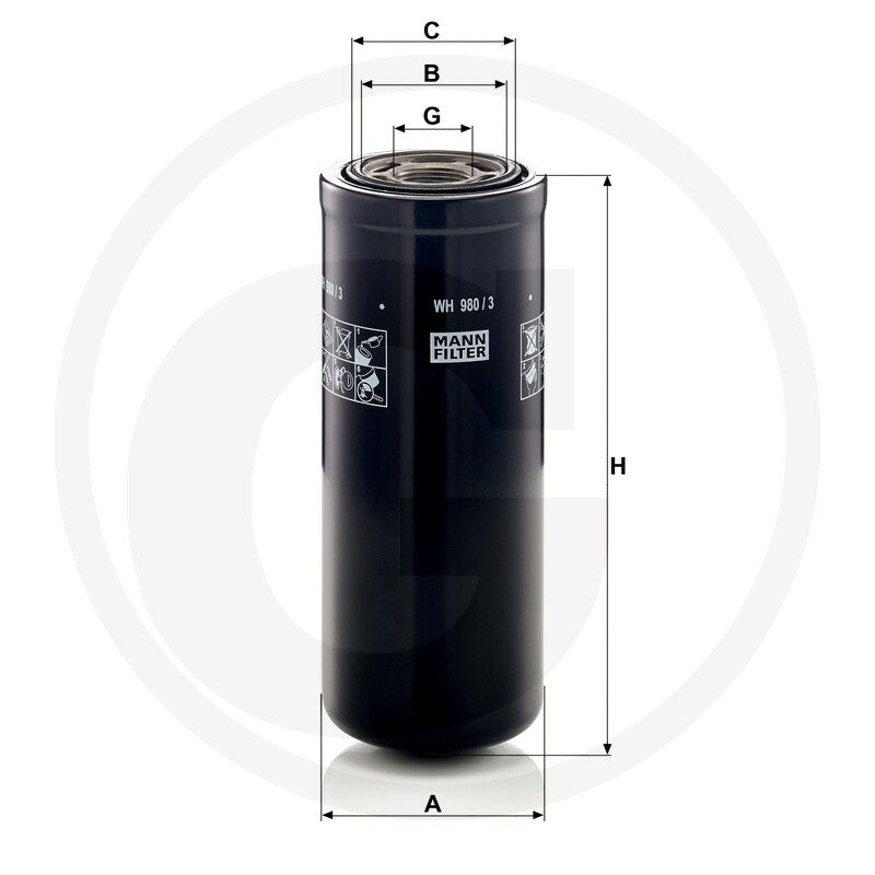 MANN FILTER WH980/3 Hydraulic Oil Filter