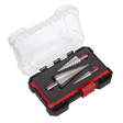 Sealey Straight Flute HSS 4341 Step Drill Bit Set 3pc