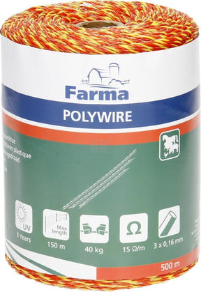 Polywire 500m 3 Stainless Steel Wires