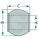 CBM Top link ball – Category 4, A 45 mm – dimension diagram