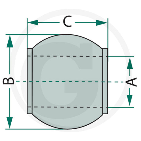 CBM Top link ball – Category 4, A 45 mm – dimension diagram