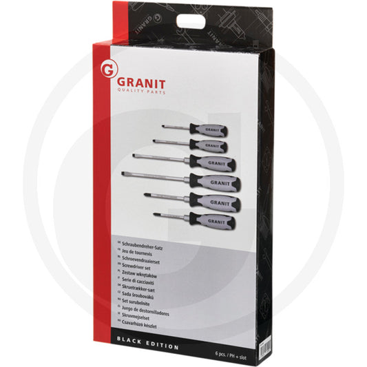 GRANIT BLACK EDITION Screwdriver Set – 6 Piece