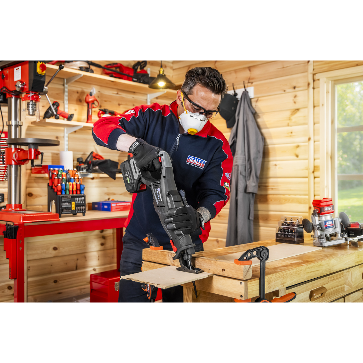 Sealey Premier SV20 Series Brushless Cordless Reciprocating Saw 20V 4Ah Kit - 2 Batteries – additional supplier image