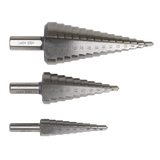 Sealey Straight Flute HSS 4341 Step Drill Bit Set 3pc additional view