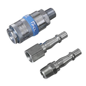 PCL Air Tool Coupling Kit 1/4"BSPT 3pc