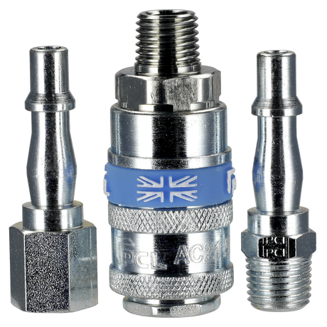 PCL Air Tool Coupling Kit 1/4"BSPT 3pc – additional supplier image