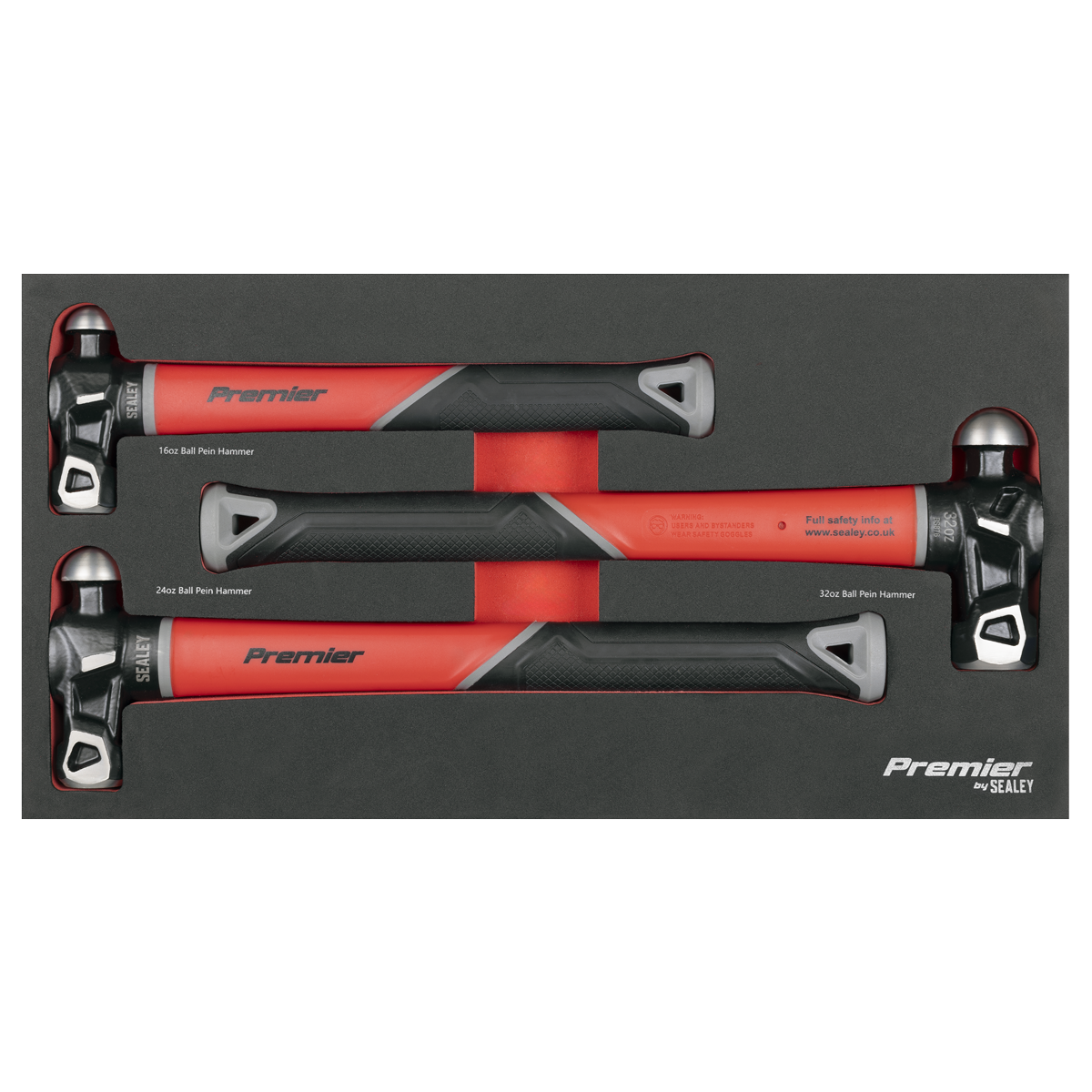 Premier Ball Pein Hammer Set with Fibreglass Shafts 3pc – additional product view 3