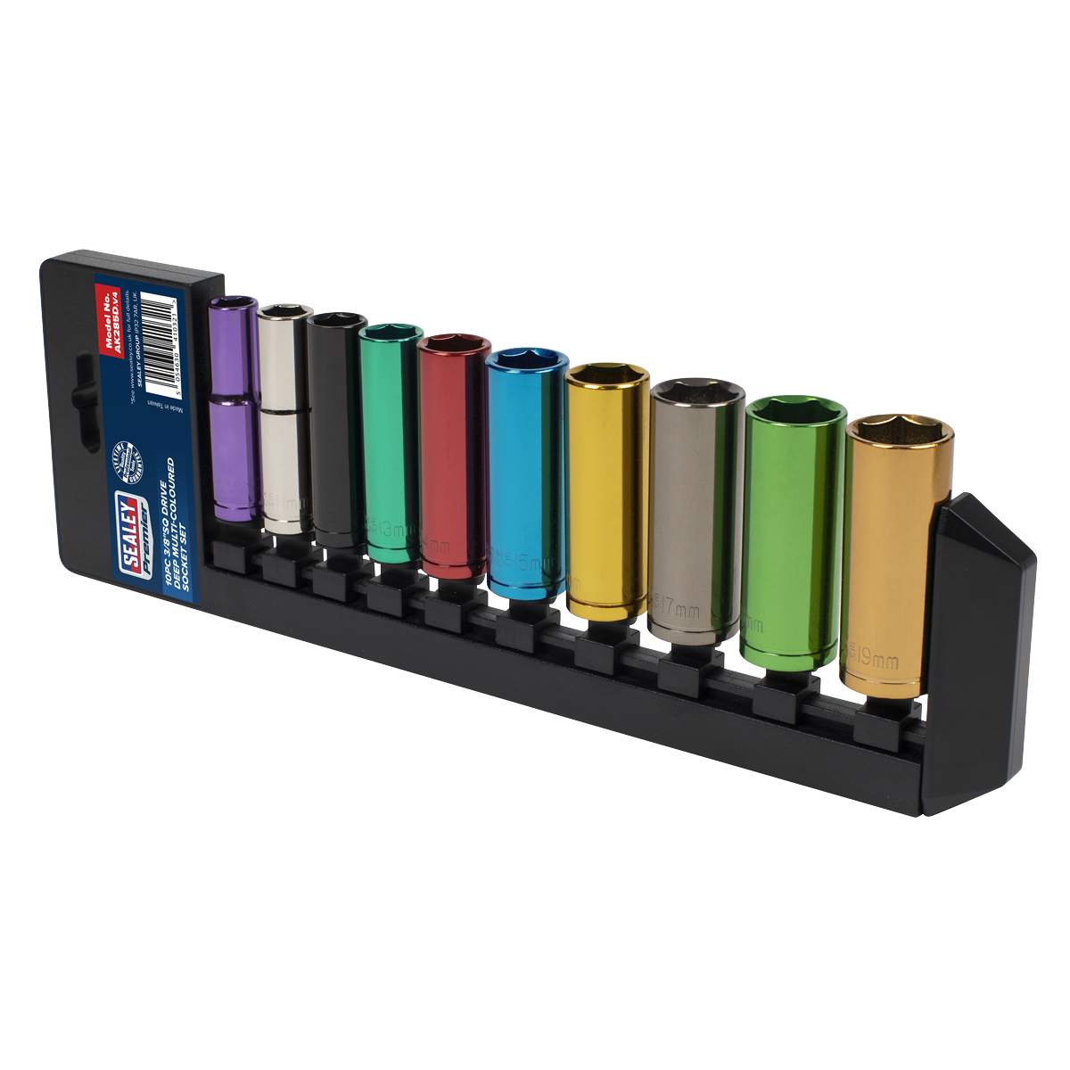 Premier Deep Multi-Coloured Socket Set 3/8"Sq Drive 10pc – additional supplier image