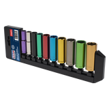 Premier Deep Multi-Coloured Socket Set 3/8"Sq Drive 10pc – additional supplier image