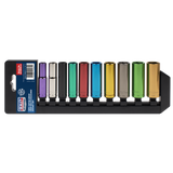 Premier Deep Multi-Coloured Socket Set 3/8"Sq Drive 10pc – additional supplier image