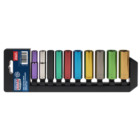 Premier Deep Multi-Coloured Socket Set 3/8"Sq Drive 10pc – additional supplier image