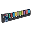 Premier Multi-Coloured Socket Set 1/2"Sq Drive 10pc