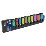 Premier Multi-Coloured Socket Set 1/2"Sq Drive 10pc