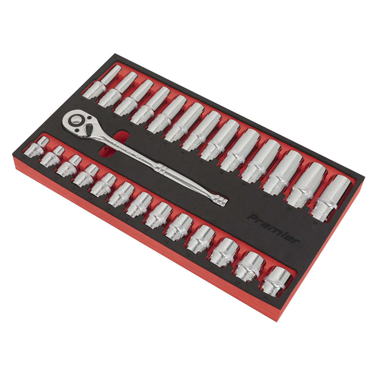 Premier Ratchet Wrench & Socket Set 1/2"Sq Drive 27pc – additional product view 3