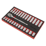 Premier Ratchet Wrench & Socket Set 1/2"Sq Drive 27pc – additional product view 3