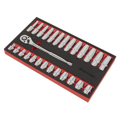 Premier Ratchet Wrench & Socket Set 1/2"Sq Drive 27pc – additional product view 3