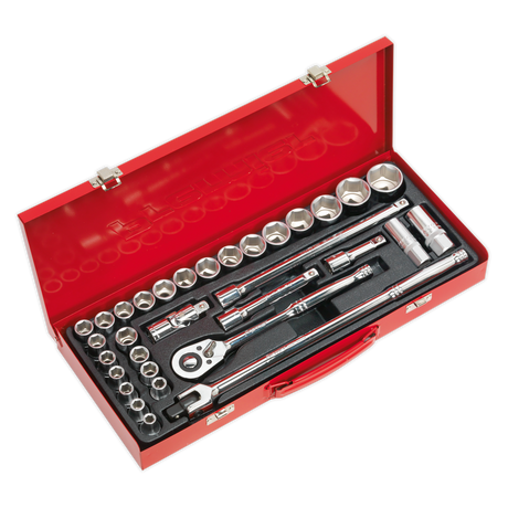 Premier Metric/Imperial Socket Set 1/2"Sq Drive 32pc