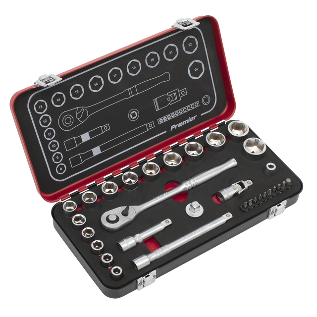 Premier Platinum Socket Set 3/8"Sq Drive 31pc
