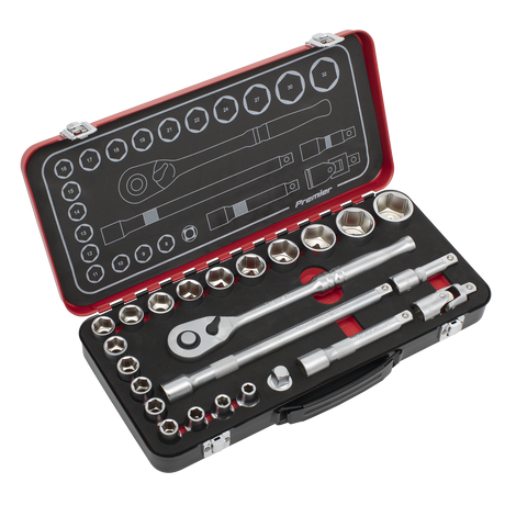 Premier Platinum Socket Set 1/2"Sq Drive 24pc