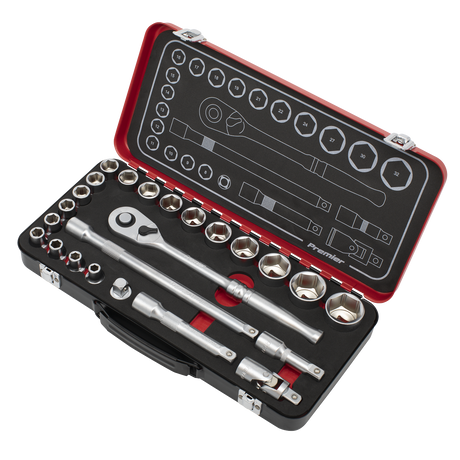 Premier Platinum Socket Set 1/2"Sq Drive 24pc – additional product view 5
