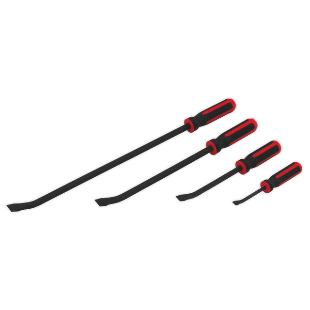 Premier Heavy-Duty Angled Pry Bar Set with Hammer Cap 4pc