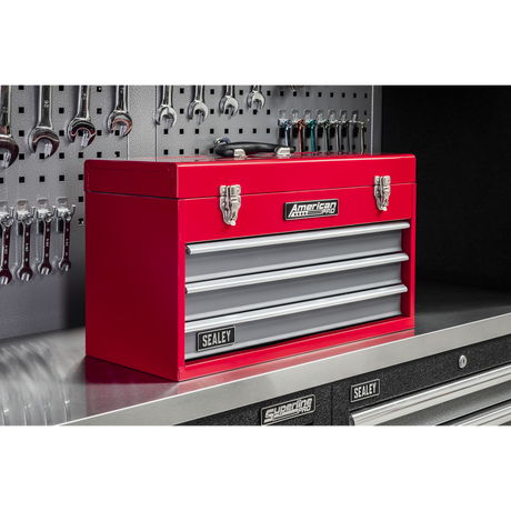 American PRO® Tool Chest 3 Drawer - Red/Grey – additional supplier image