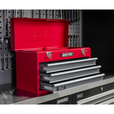American PRO® Tool Chest 3 Drawer - Red/Grey – additional supplier image