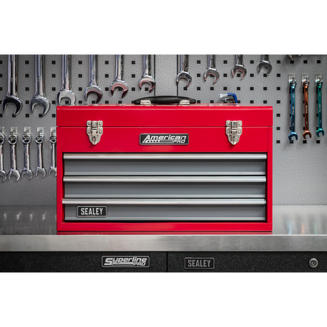 American PRO® Tool Chest 3 Drawer - Red/Grey – additional supplier image