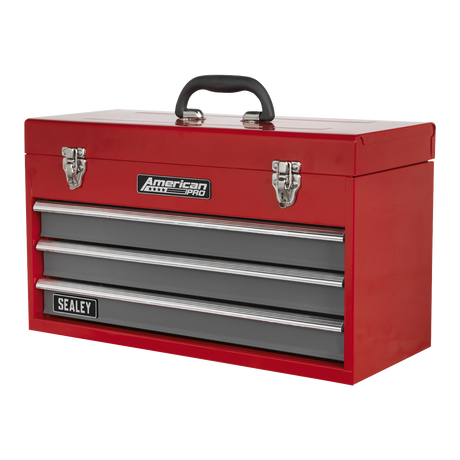 American PRO® Tool Chest 3 Drawer - Red/Grey – additional supplier image