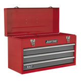 American PRO® Tool Chest 3 Drawer - Red/Grey