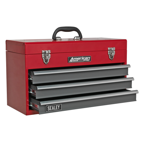 American PRO® Tool Chest 3 Drawer - Red/Grey – additional supplier image